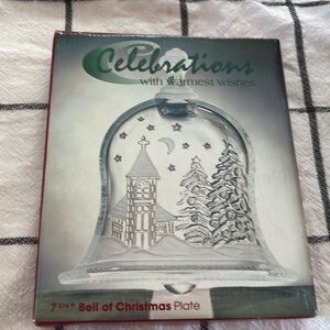 Crystal Christmas plate